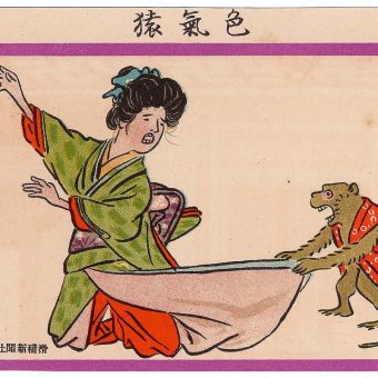 The Horny Monkey And A Nose Pick: Humorous Japanese Postcards by Kokkei Shinbun Sha – 1907-1909